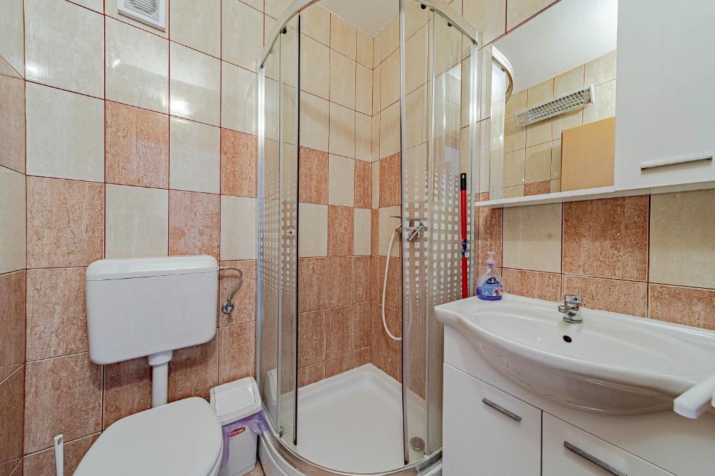 Kúpeľňa v ubytovaní Apartments by the sea Zaklopatica, Lastovo - 12452