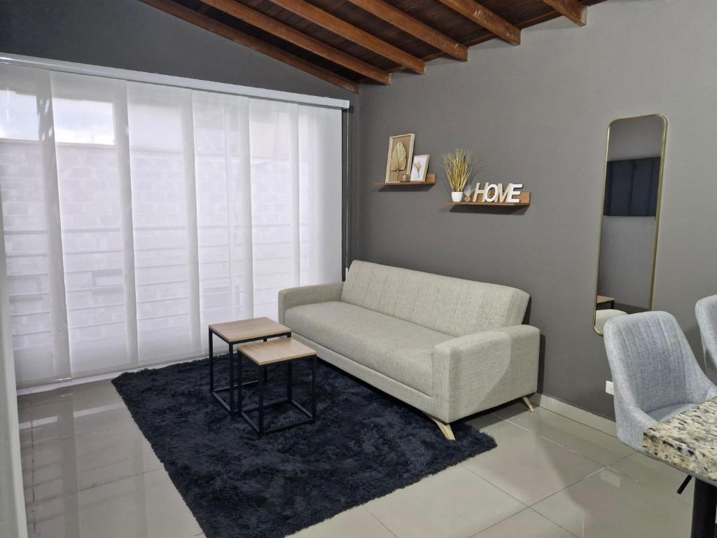 Posezení v ubytování 302 Apartamento Completo en Medellín