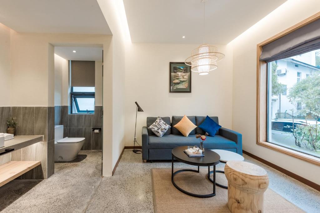 Posezení v ubytování Yunshan Villa