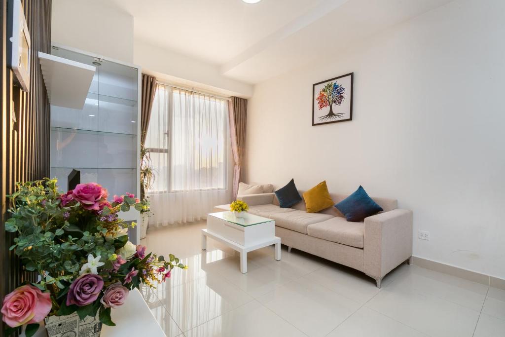 Posezení v ubytování Goby home in Rivergate Luxury Apartment - near Ben Thanh market
