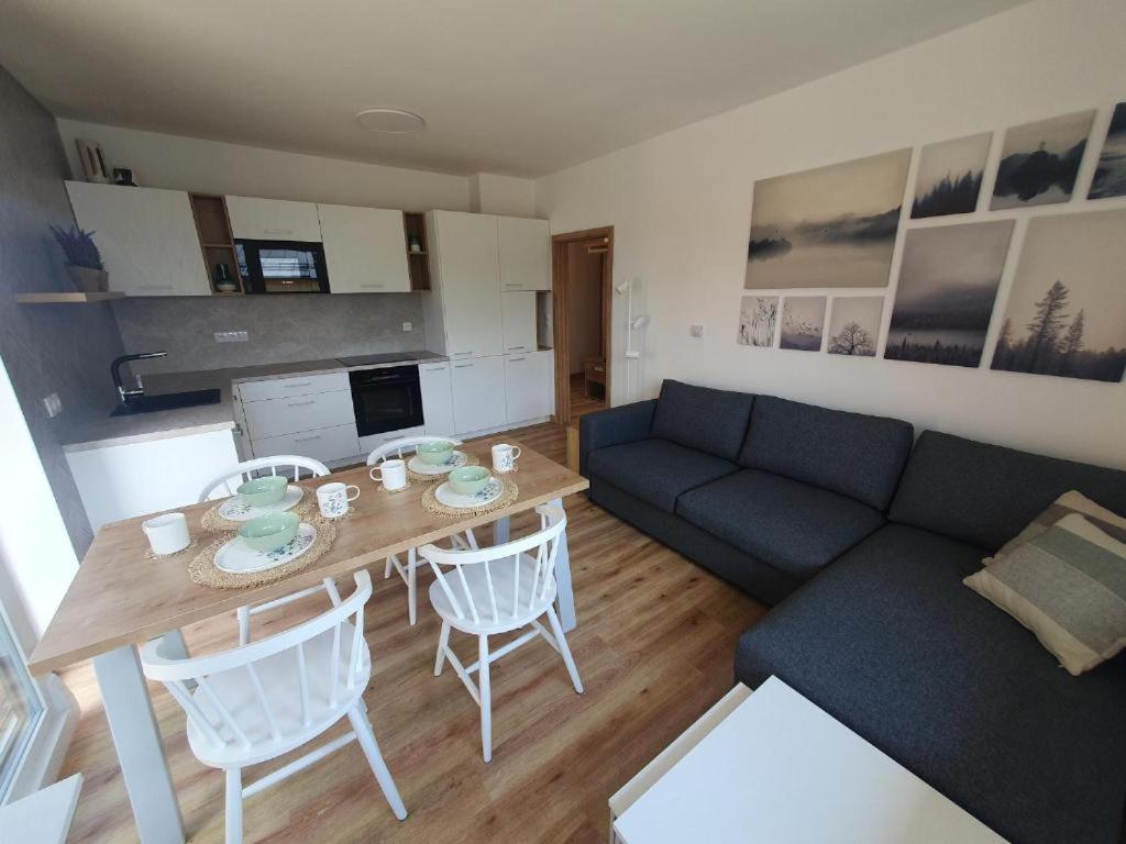 Kuchyň nebo kuchyňský kout v ubytování Apartmán AMALI Deluxe