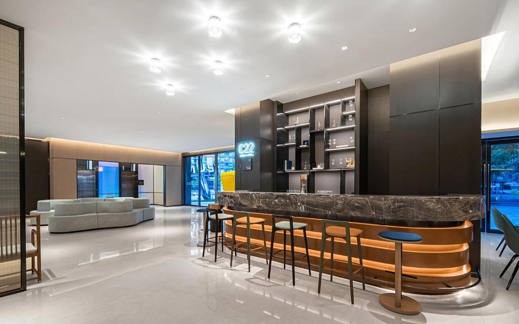 Posezení v ubytování The Mustel Hotel Chongqing Hongyadong
