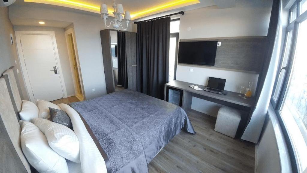 Postel nebo postele na pokoji v ubytování Yalı Bahçe Mudanya
