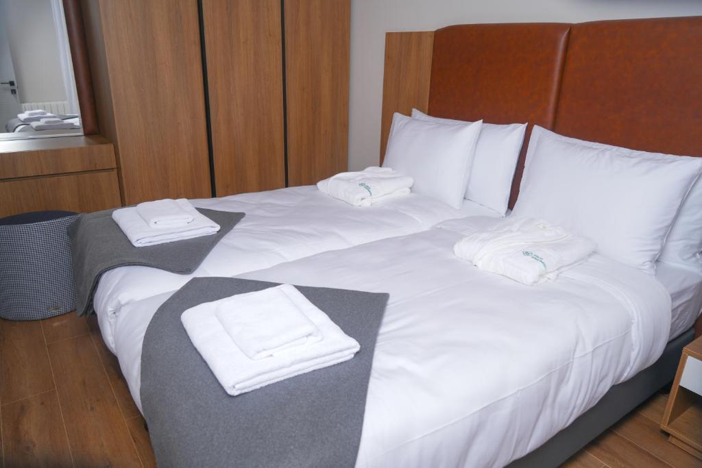 Postel nebo postele na pokoji v ubytování Eikon Apartments Abastumani