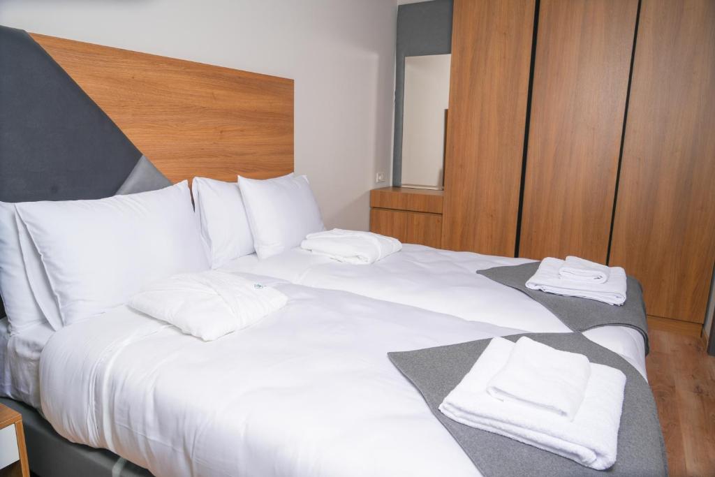 Postel nebo postele na pokoji v ubytování Eikon Apartments Abastumani