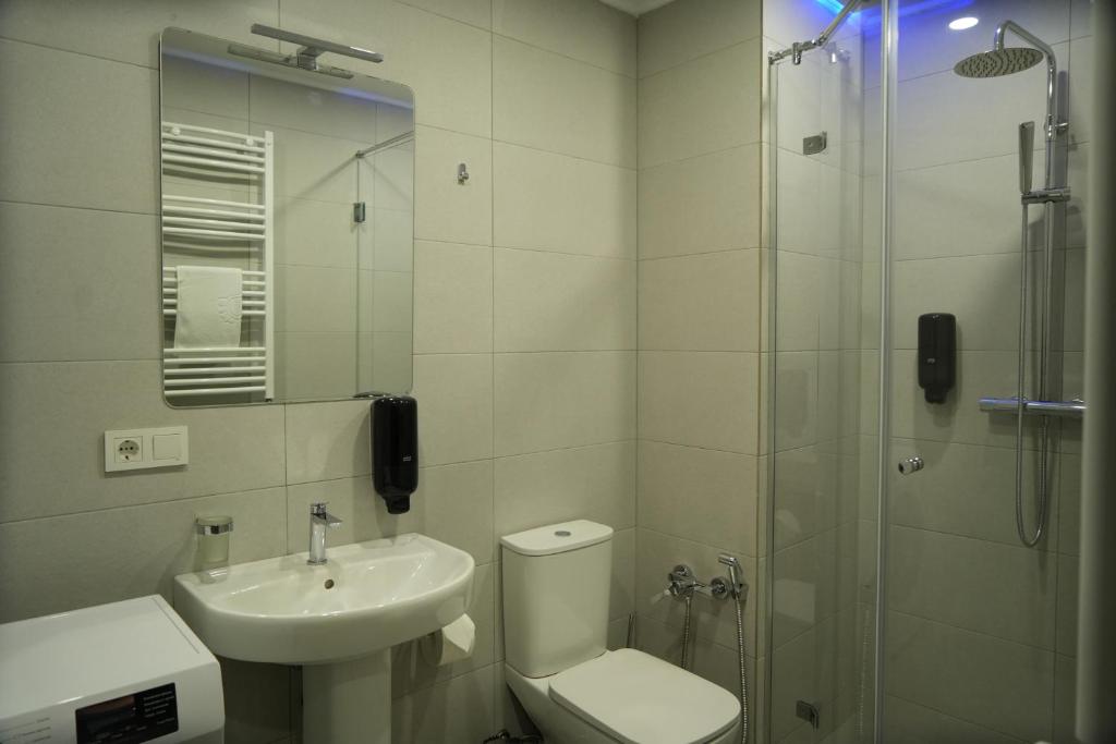 Koupelna v ubytování Eikon Apartments Abastumani