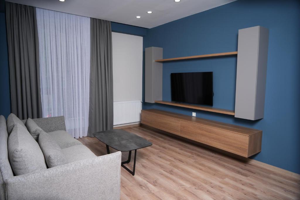 TV a/nebo společenská místnost v ubytování Eikon Apartments Abastumani