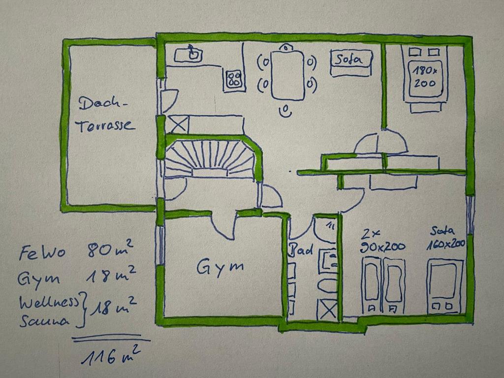 Půdorys ubytování Schwarzwald Wellness byHannes
