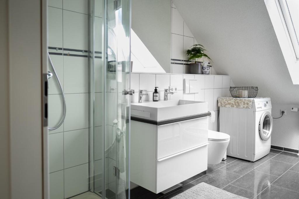 Koupelna v ubytování Schwarzwald Wellness byHannes