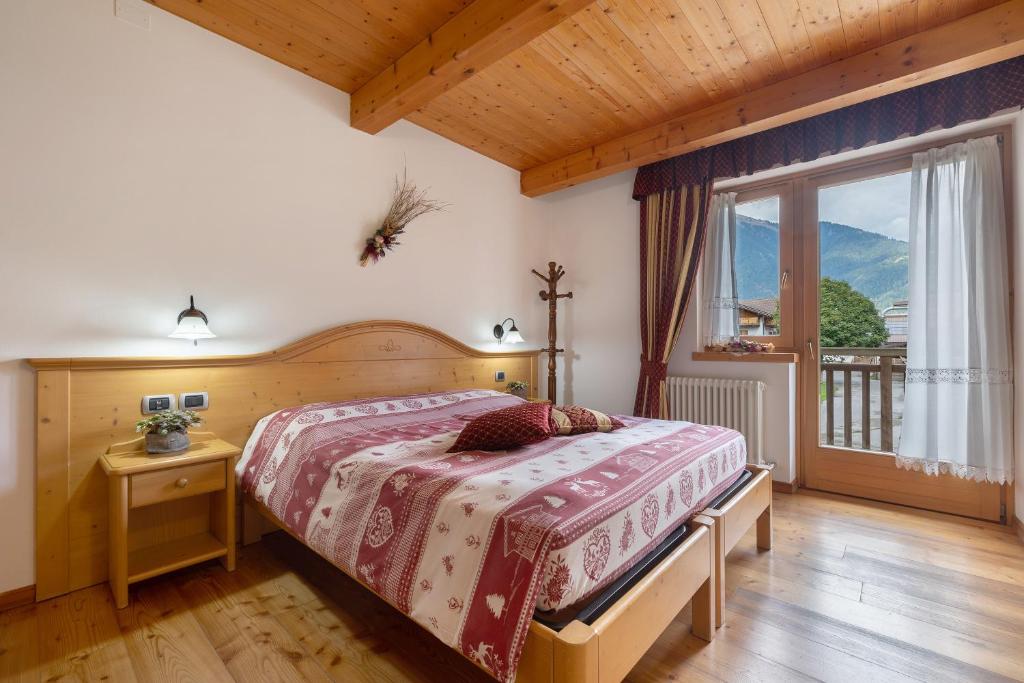 Postel nebo postele na pokoji v ubytování Agritur Maso Pan