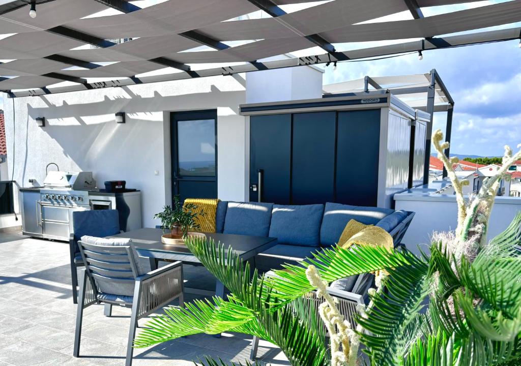 Istumisnurk majutusasutuses Apartment Agnes with Rooftop Terrace, Grill, Pool and new from 2026 Jucuzzi