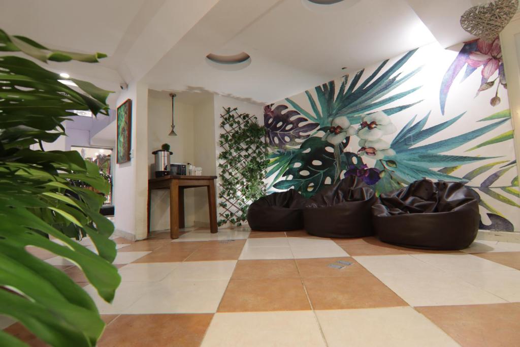 Posezení v ubytování Hotel Casa Laureles Malibú