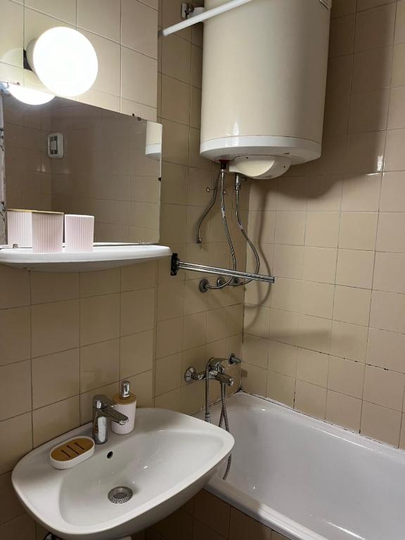 Koupelna v ubytování Apartman Tejsi