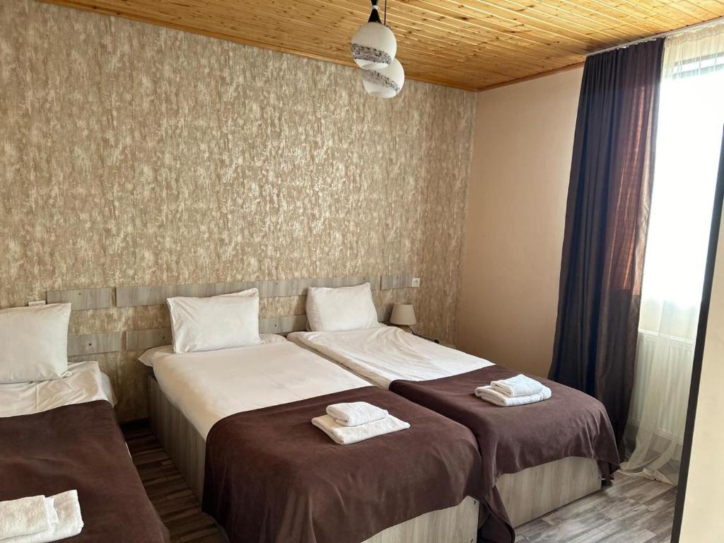 Postel nebo postele na pokoji v ubytování Hotel Svanseti