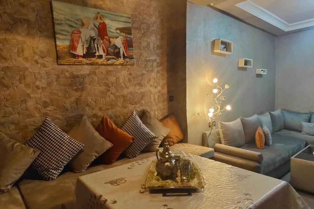 Χώρος καθιστικού στο PANORAMIC Terrace View Skyline City Center Tangier