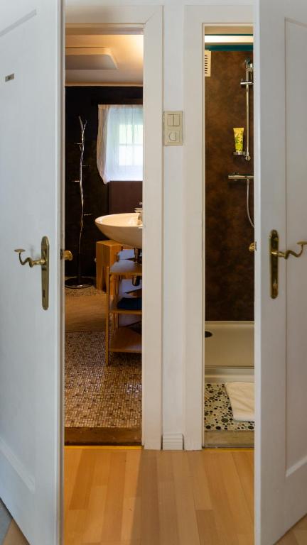 Letto o letti in una camera di Ferienhaus Alexandra in Ebensee