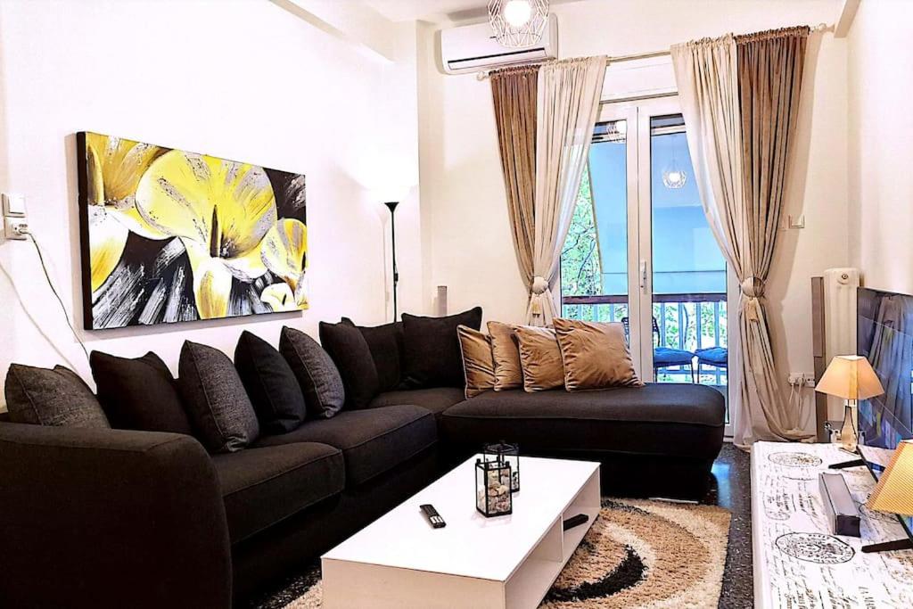 Posezení v ubytování Modern apartment in Neo Faliro
