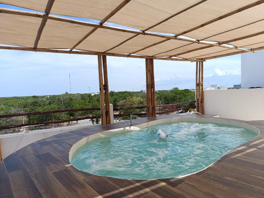 Bazén v ubytování Secret Paradise Mahahual nebo v jeho okolí