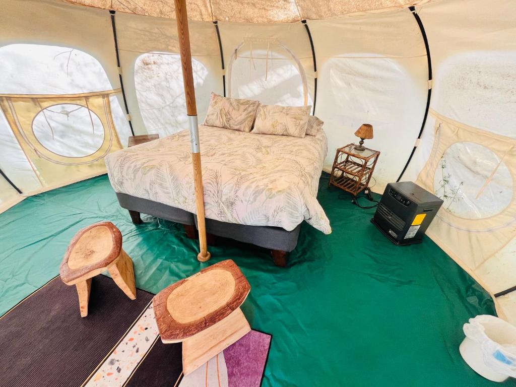 Postel nebo postele na pokoji v ubytování Glamping Remanso del Espíritu