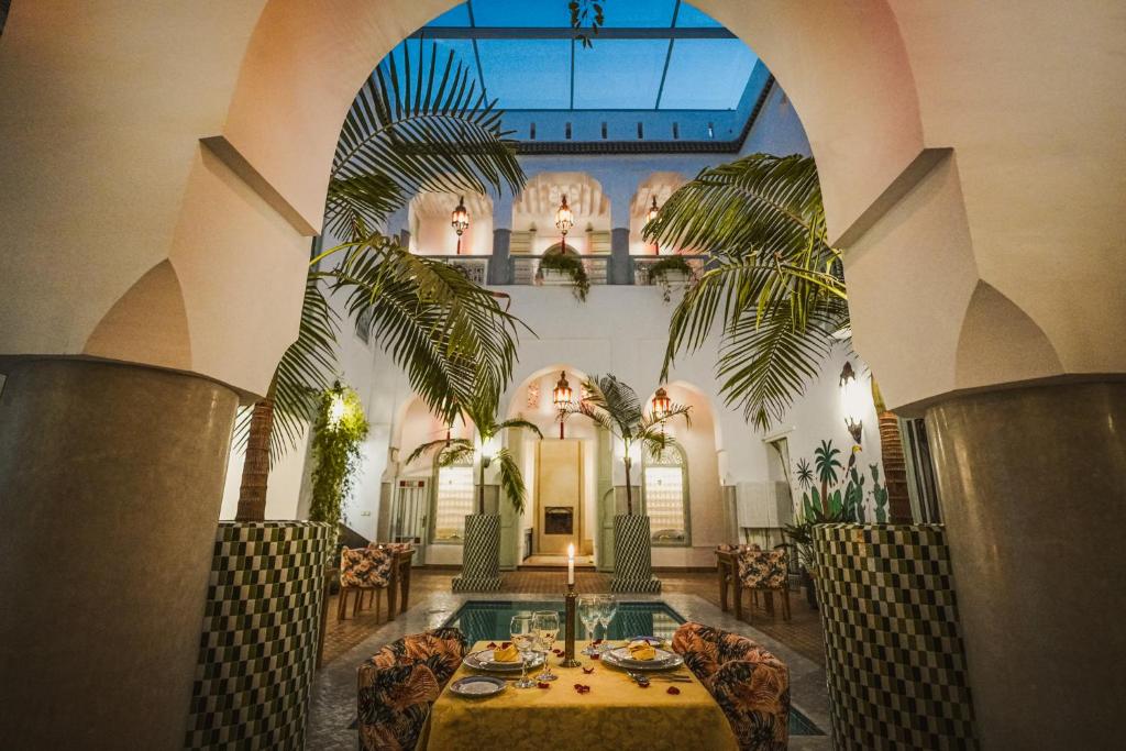 Posezení v ubytování Riad Assouel et Spa By La Siredrah