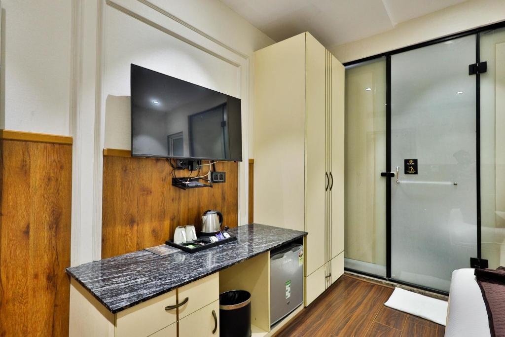 Koupelna v ubytování Clay Inn Hotels, Paschim Vihar