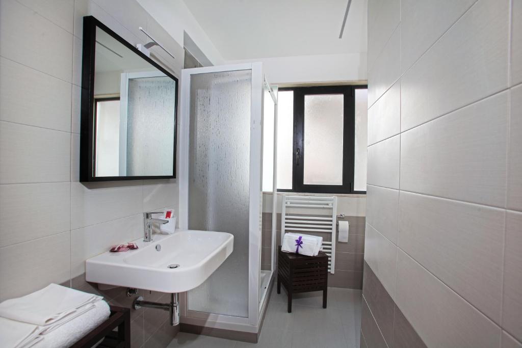 Koupelna v ubytování Hotel Kroma