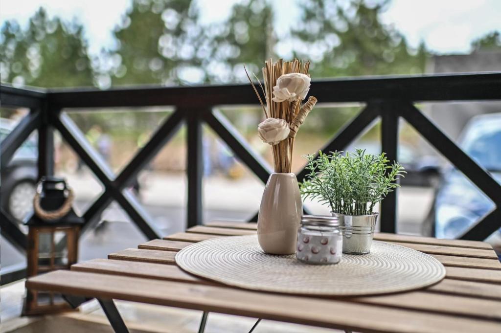 Balkón nebo terasa v ubytování MB APARTMAN TARA