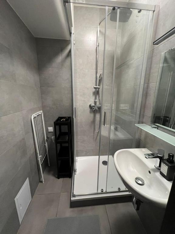 Koupelna v ubytování City Center Apartments - Moderna Brno Římské náměstí V