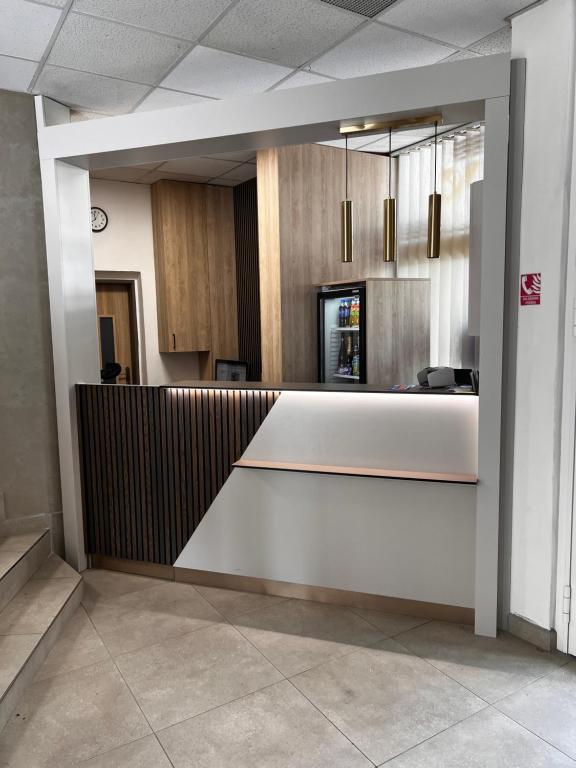Kuchyň nebo kuchyňský kout v ubytování Hotel Labe