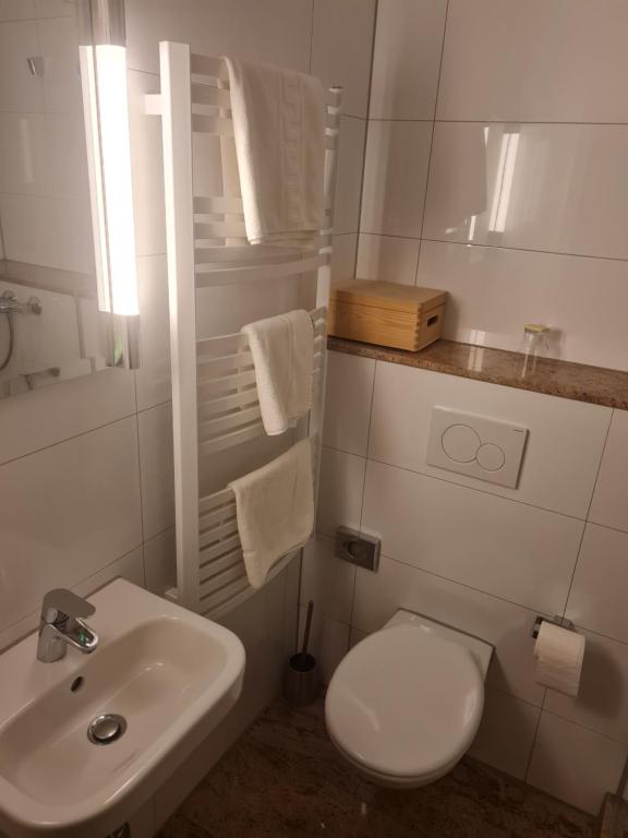 Koupelna v ubytování Hotel Stolberg