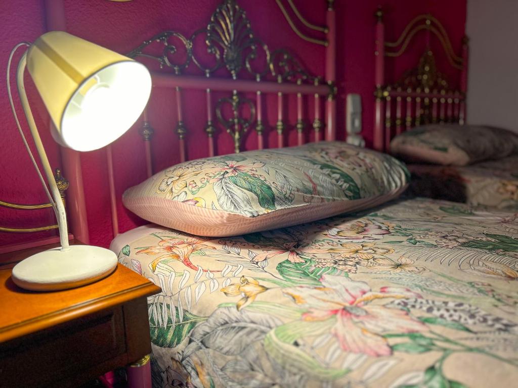 Cama o camas de una habitación en Casa de campo en pelayos