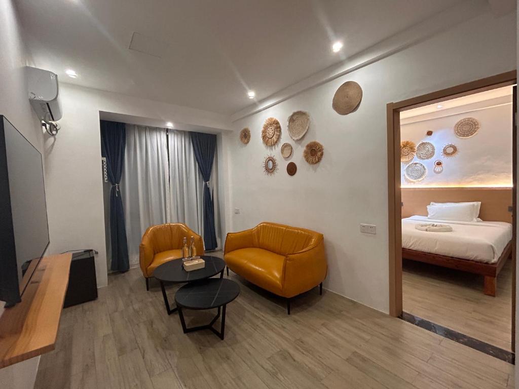 Postel nebo postele na pokoji v ubytování Fun Hotel