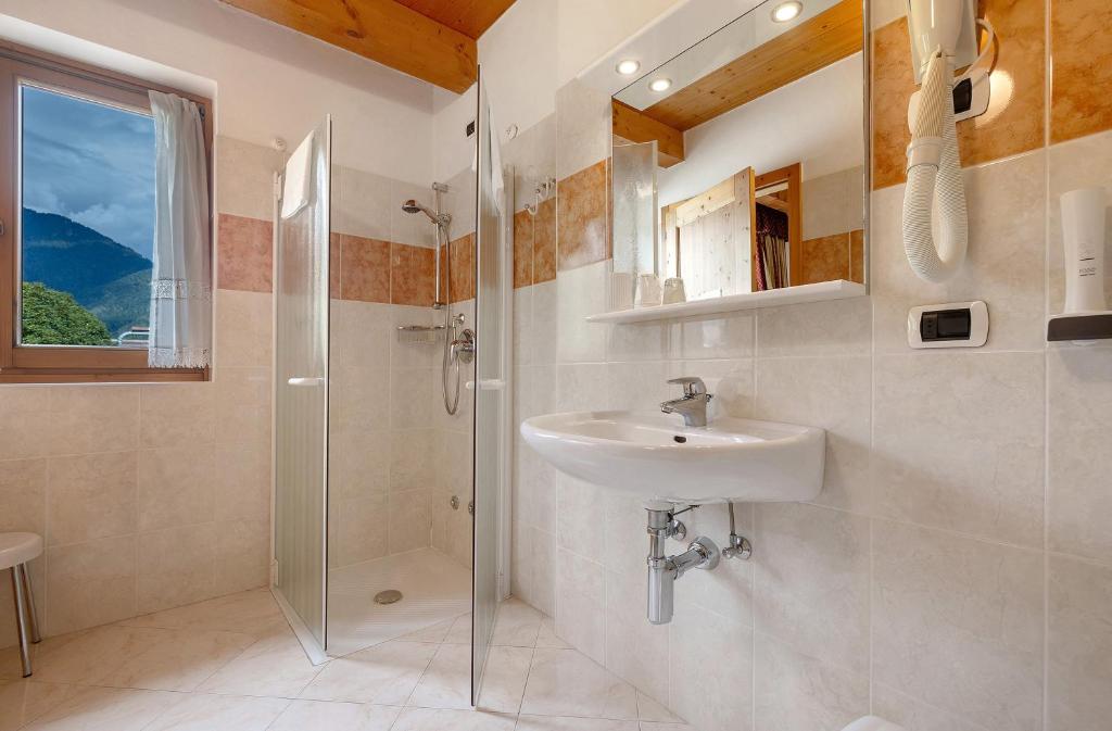 Koupelna v ubytování Agritur Maso Pan