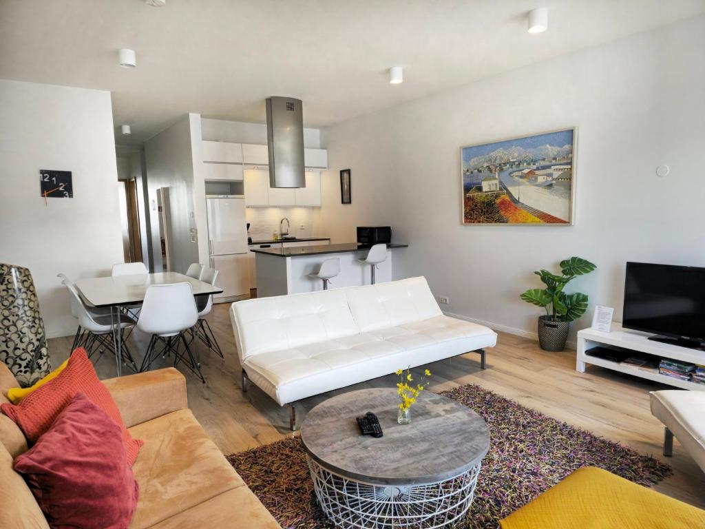 TV a/nebo společenská místnost v ubytování Reykjavik4You Apartments