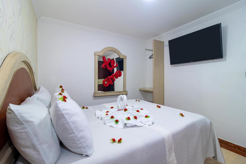 TV a/nebo společenská místnost v ubytování Hotel Zulita