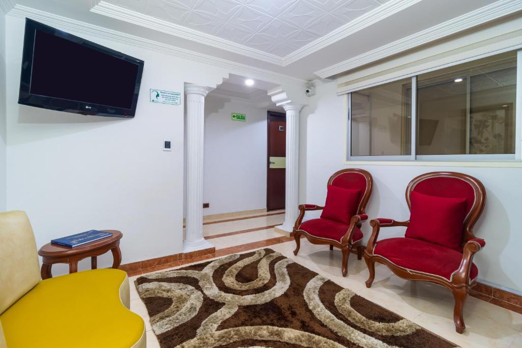TV a/nebo společenská místnost v ubytování Hotel Zulita