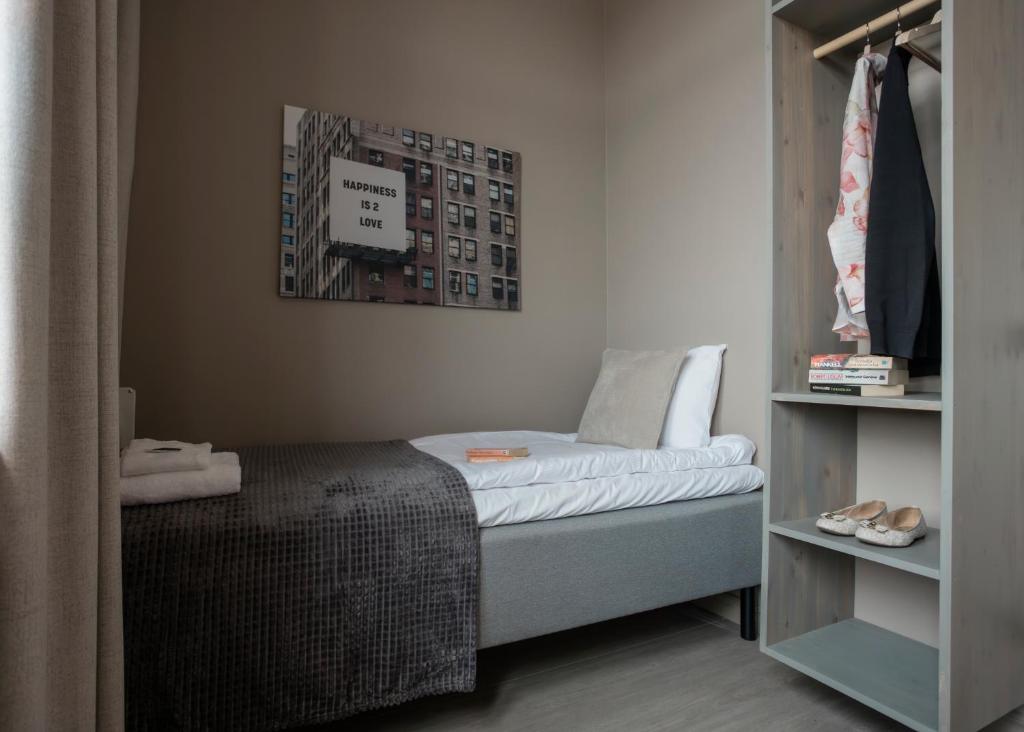 Postel nebo postele na pokoji v ubytování My Hostel Lidköping