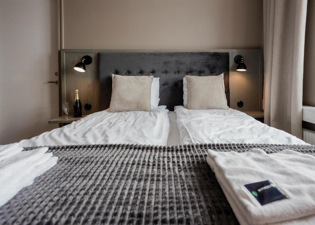 Postel nebo postele na pokoji v ubytování My Hostel Lidköping