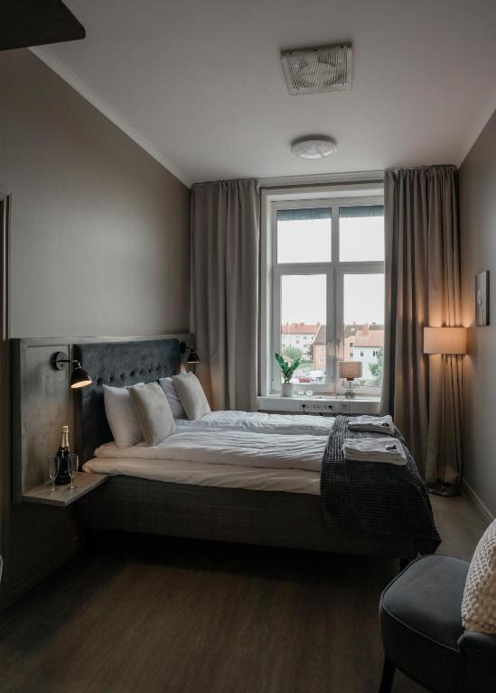 Postel nebo postele na pokoji v ubytování My Hostel Lidköping