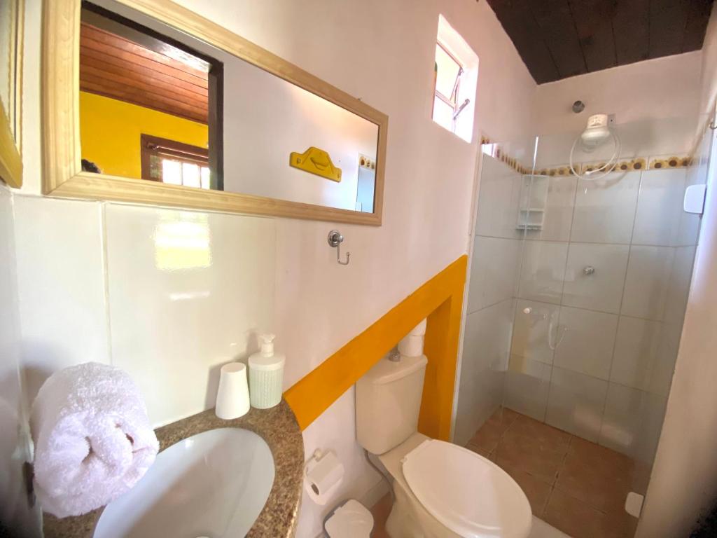 Koupelna v ubytování MAI Chameguin Hospedagens Paraty
