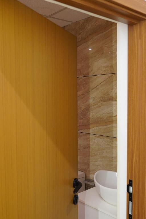 Koupelna v ubytování Dn hotel