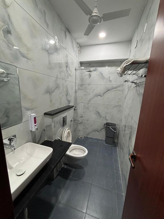 Koupelna v ubytování Hotel Deepjot
