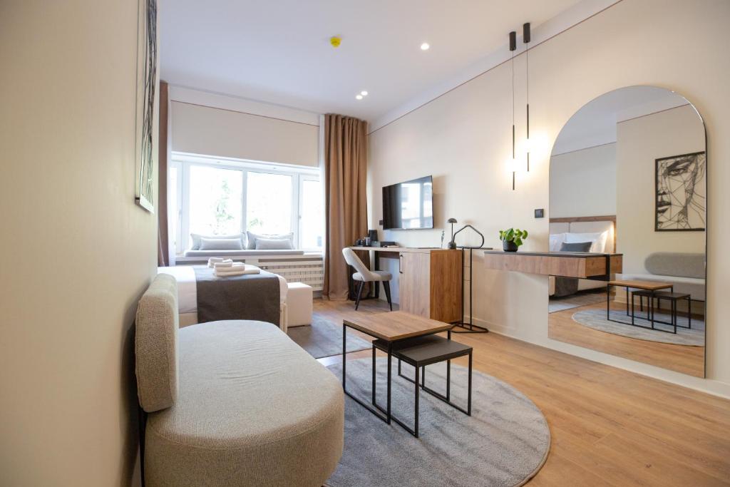 TV a/nebo společenská místnost v ubytování Simma Luxury Apartments & Rooms