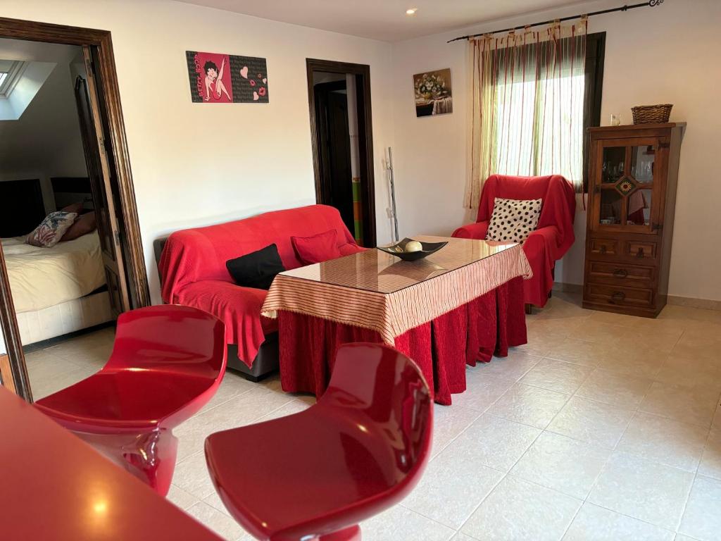 Χώρος καθιστικού στο Apartamento La alberca 1