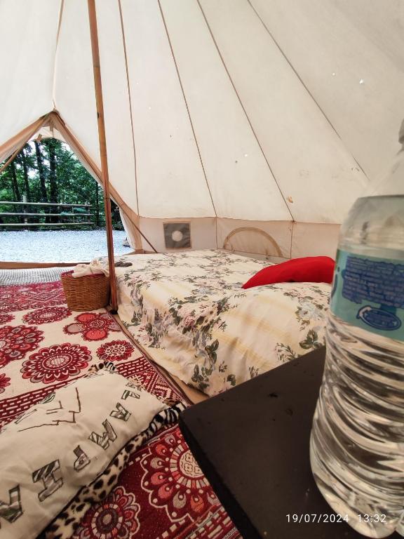 Postel nebo postele na pokoji v ubytování Glamping Xicotepec