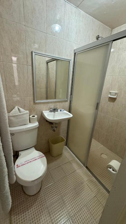 Koupelna v ubytování Hotel Ana Isabel