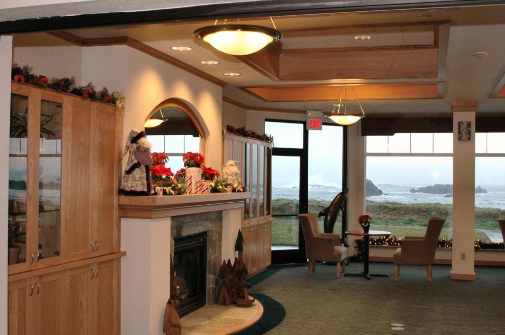 Posezení v ubytování Oceanfront Lodge