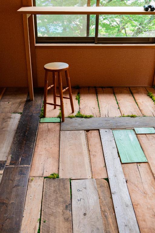 Balkón nebo terasa v ubytování 清津峡Hostel 雪ふる宿