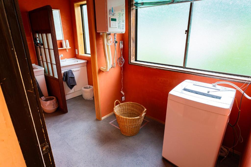 Koupelna v ubytování 清津峡Hostel 雪ふる宿