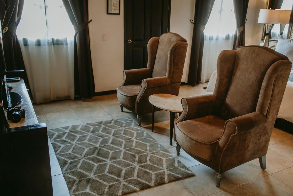 Posezení v ubytování Hotel Boutique Hacienda Guadalupe